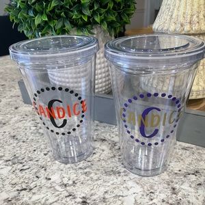 16oz acrylic tumblers C monogram